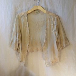 Sheer butterfly design cardigan top
