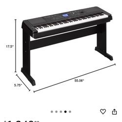 YAMAHA DGX660B 88-Key Weighted Digital Piano With Furniture Stand, Black