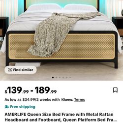 Lightly Used LED Queen Sized Bed 