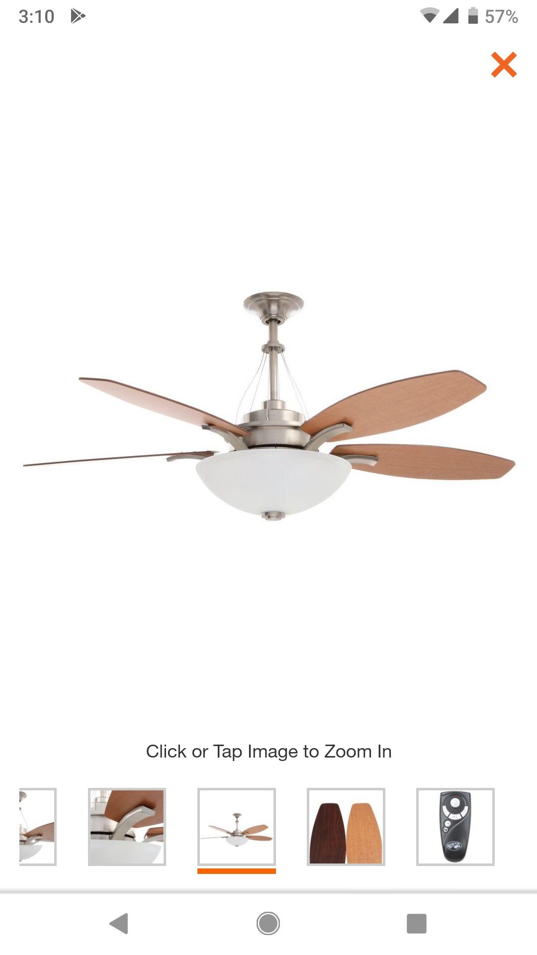 Hampton Bay Brookdale 60 inch ceiling fan for Sale in Avondale, AZ