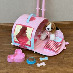 Minnie Mouse Pet Carrier Camper on Wheels