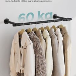 Industrial pipe clothing rack Industrial Pipe Clothes Rack ‎Wall Mounted