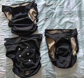 Grecle Reusable Dog Diaper (Black XXL)