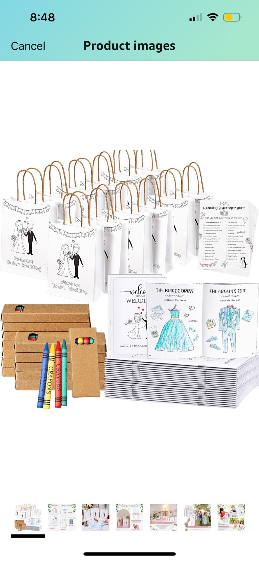 Wedding Activity Bags For Kids