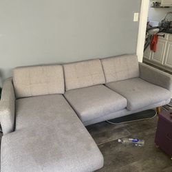 Gray Couch With Washable Cushions