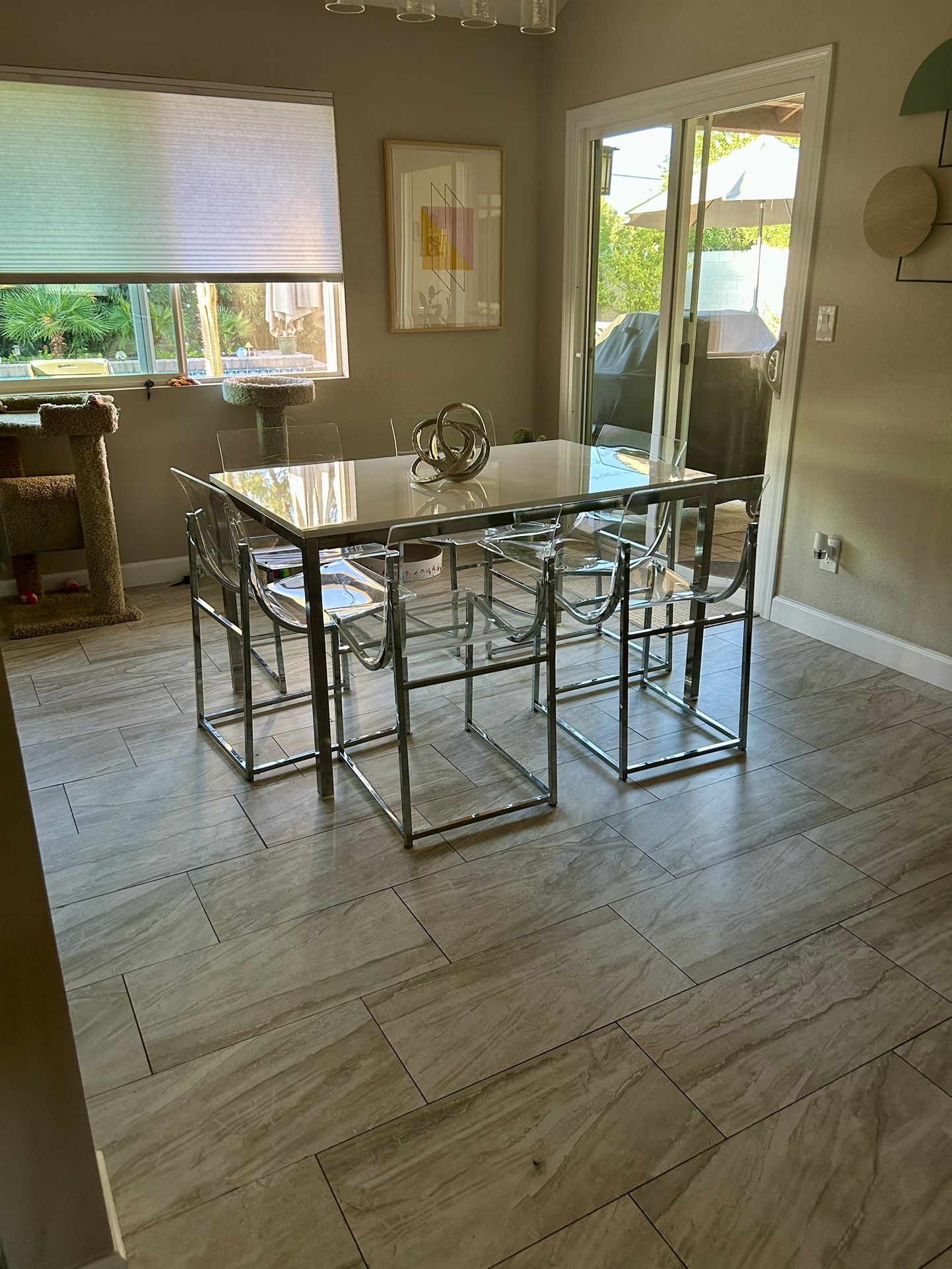 Modern Acrylic Dining Chairs (6)