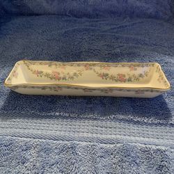 Coalport “Trellis Rose” pickle relish/olives/crackers dish or tray