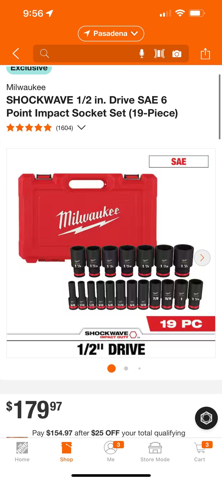 Milwaukee 1/2” Impact Set