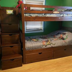 Twin Bunk Beds with Mattresses 