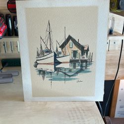 Shrimp Boats By W. Lodeu New Orleans