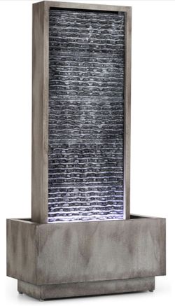 BLUMFELDT Imperia – Indoor/Outdoor Ornamental Fountain, 40 Inch Tall Waterfall Fountain, Elegant Design, 3.7 Gallon, Energy Efficient Pump (10Watts),