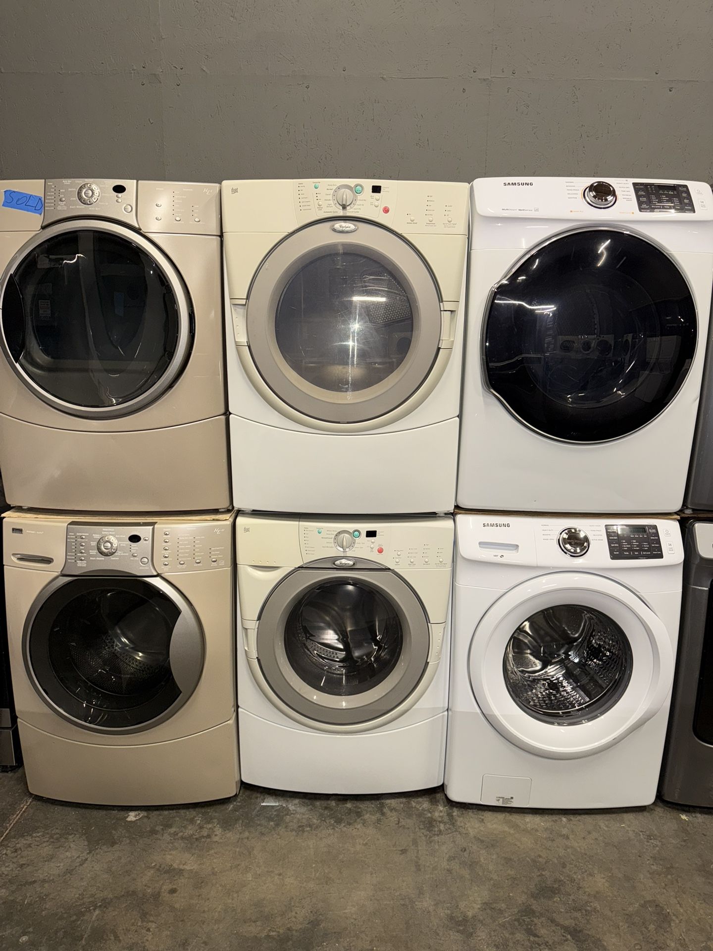 WHIRLPOOL XL CAPACITY WASHER DRYER ELECTRIC SET