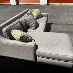 Gray Sectional Sofa Couch - FREE DELIVERY 🚚 
