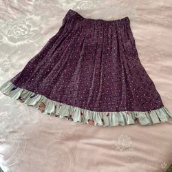 Purple Print Skirt Size Medium
