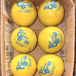 Total Control Ball 82 Yellow Weighted Rubber Baseball/Softball Training Balls Set of 6