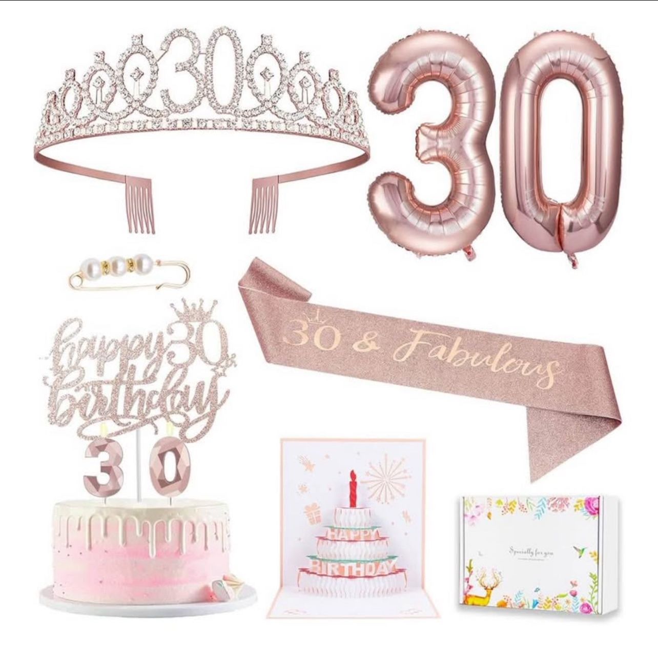 30th Birthday Decorations for Her, (New)