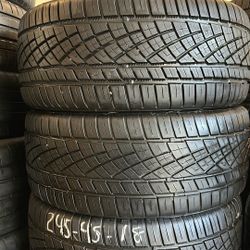 Set Of Continental Extreme Contact 245/45ZR18 Tires