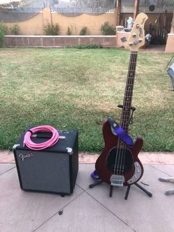 Sterling 4 string bass + 70W fender amp combo