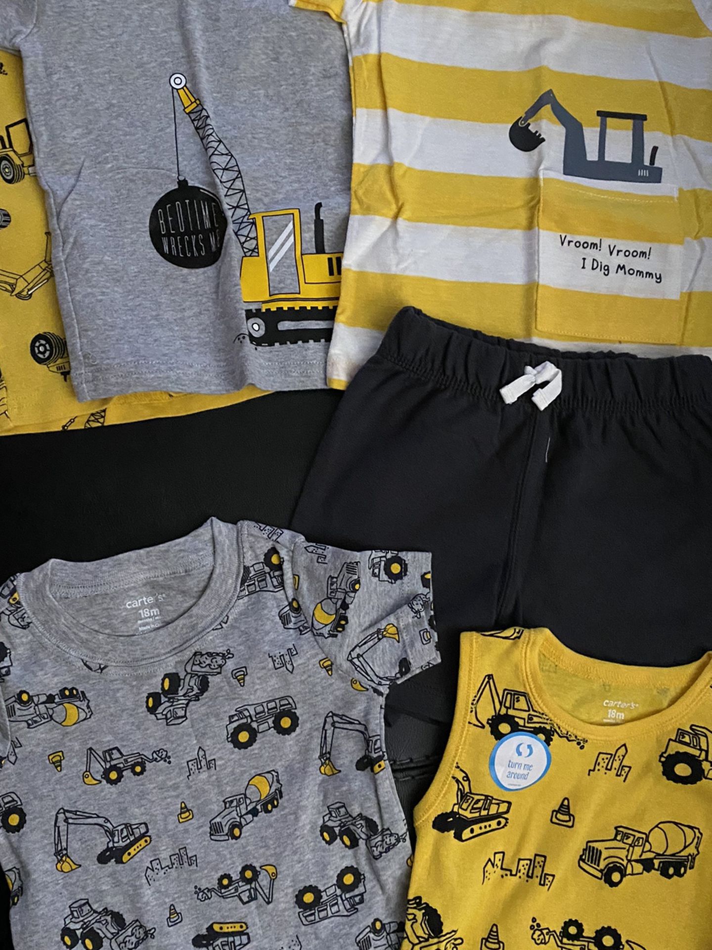 Carters Baby Construction Vehicle Outfits