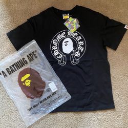 Bape X Chrome Heart Black T shirt 