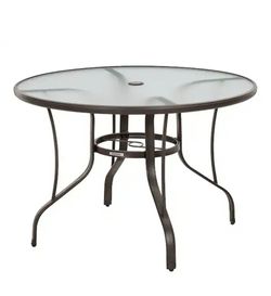 42in Glass Top Round Table
