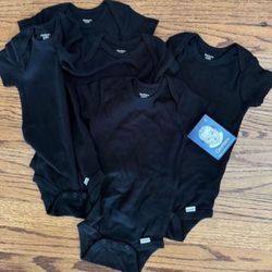 12 Month New Gerber Baby- 5-Pack Solid Onesies Bodysuits