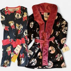 Minnie Mouse Pajama And Robe Bundle