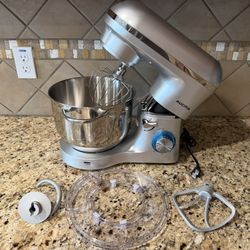 Silver Aucma Stand Mixer,6.5-QT 660W