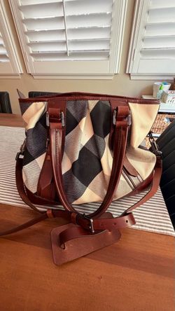 Burberry Nova Check Canvas Tote Bag