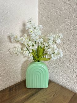 Ceramic Mint Green Vase