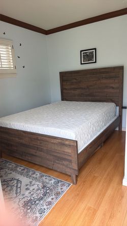 Queen rustic bed frame