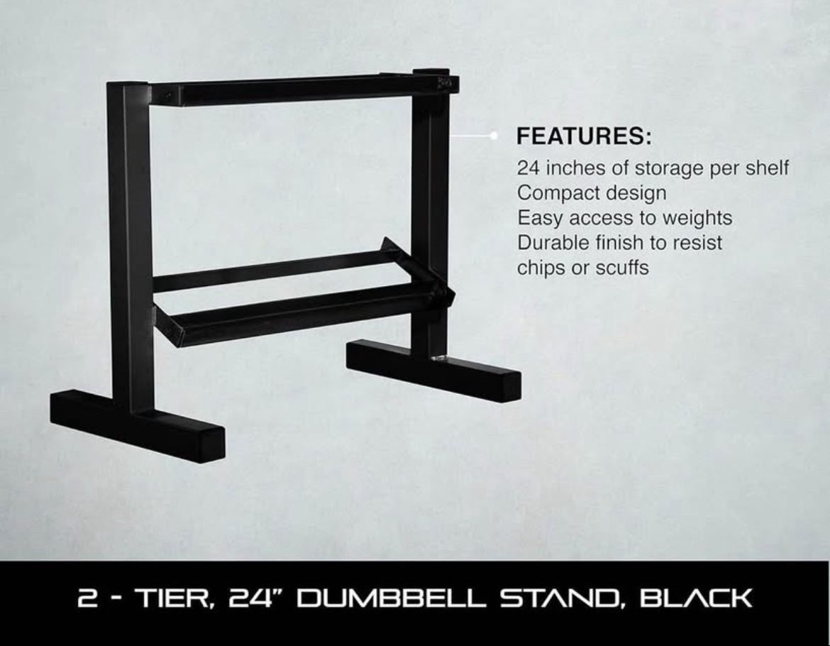Dumbells Rack 2 3 Tier Capacity 500 lbs Brand New in Box 60$ Black or White Color
