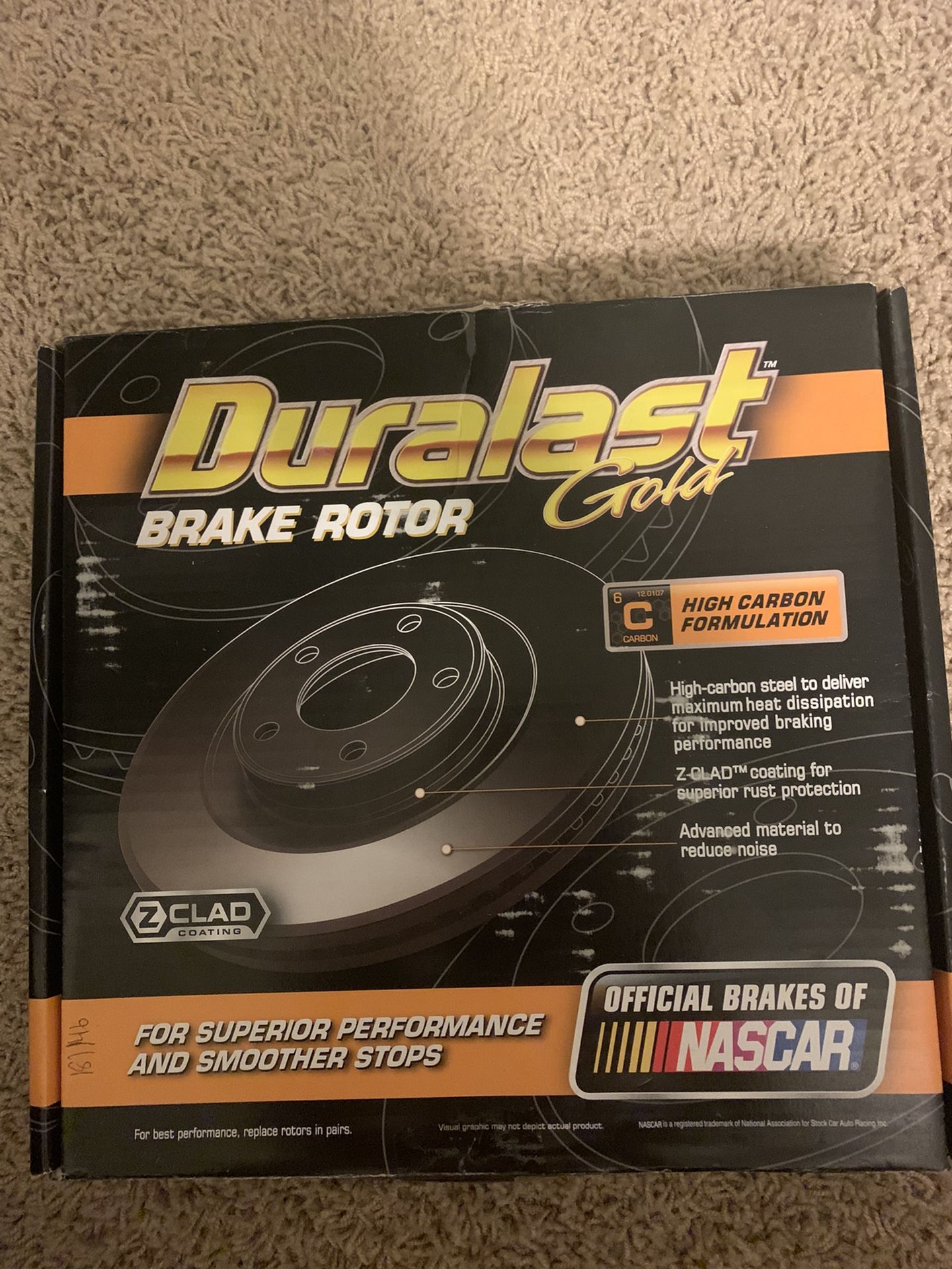 Duralast Gold Brake Rotors (2) NIB 74013DG