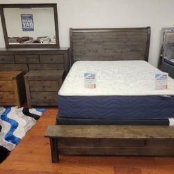 BEAUTIFUL NEW PETER QUEEN BEDROOM SET ON SALE ONLY $799. KING SET $899. IN STOCK SAME DAY DELIVERY 🚚 EASY FINANCING 