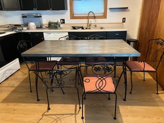 Wrought iron table and chairs
