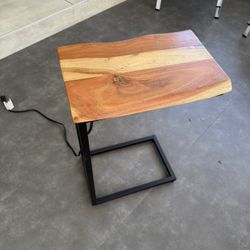 Mango Wood USB/power Plug Side / Sofa Table 