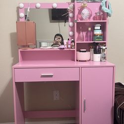 pink vanity 