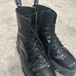 Size 12 Men’s Jadon White Stitch Platform Dr. Martens