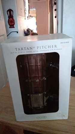 Brand New in Opened Box TARTAN PITCHER 55 OZ.
