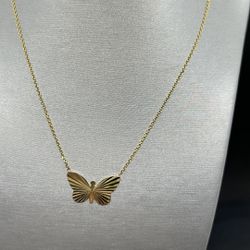 14ky Butterfly Necklace 