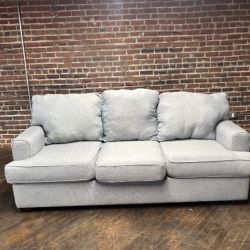 Delivery Available RC Willey blue gray sofa couch