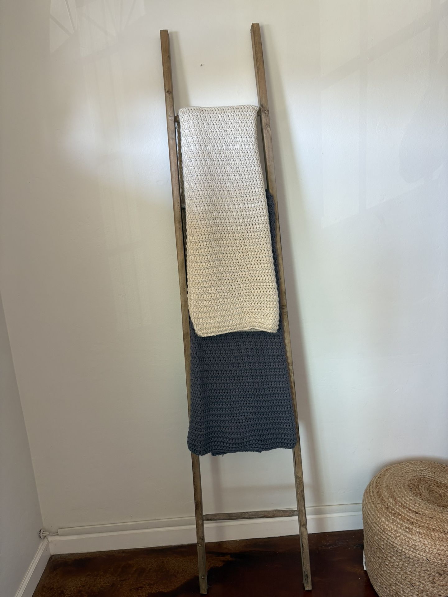 Ladder With Blankets