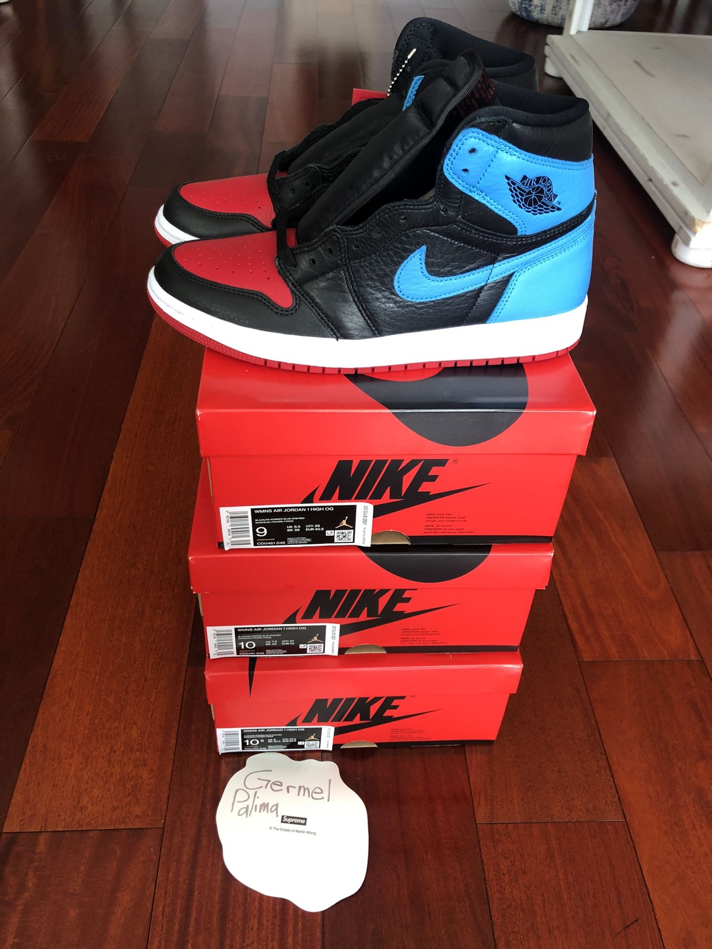 Jordan 1 UNC to Chicago Sizes:10.5W