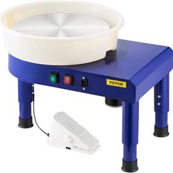  14in Pottery Wheel for Adults Beginners, 0-6in Height-Adjustable, 450W Pottery Forming Machine 60-300RPM Electric Ceramic Wheel, Blue. 82*