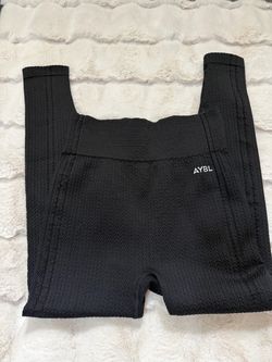 AYBL Black Textured Seamless Leggings