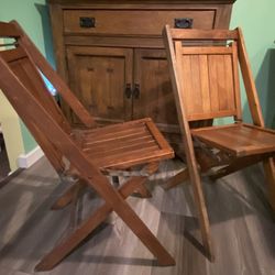 4 Antique Simmons & Company Wooden Chairs