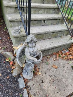 Cement standing angel