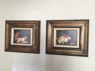 Canvas paints set of 4 - still life of fruits