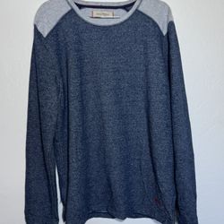 Tommy Bahama Sweatshirt Mens Size XL Blue Gray Cozy Fleece Pullover Marlin