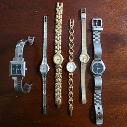 Lot of 6 working Bulova watches